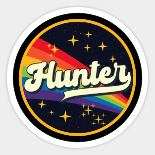 Hunter // Rainbow In Space Vintage Style Sticker